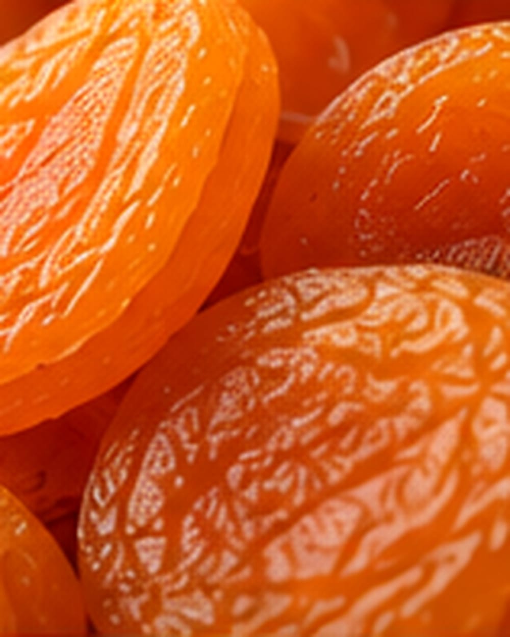 Dried apricot texture, close up