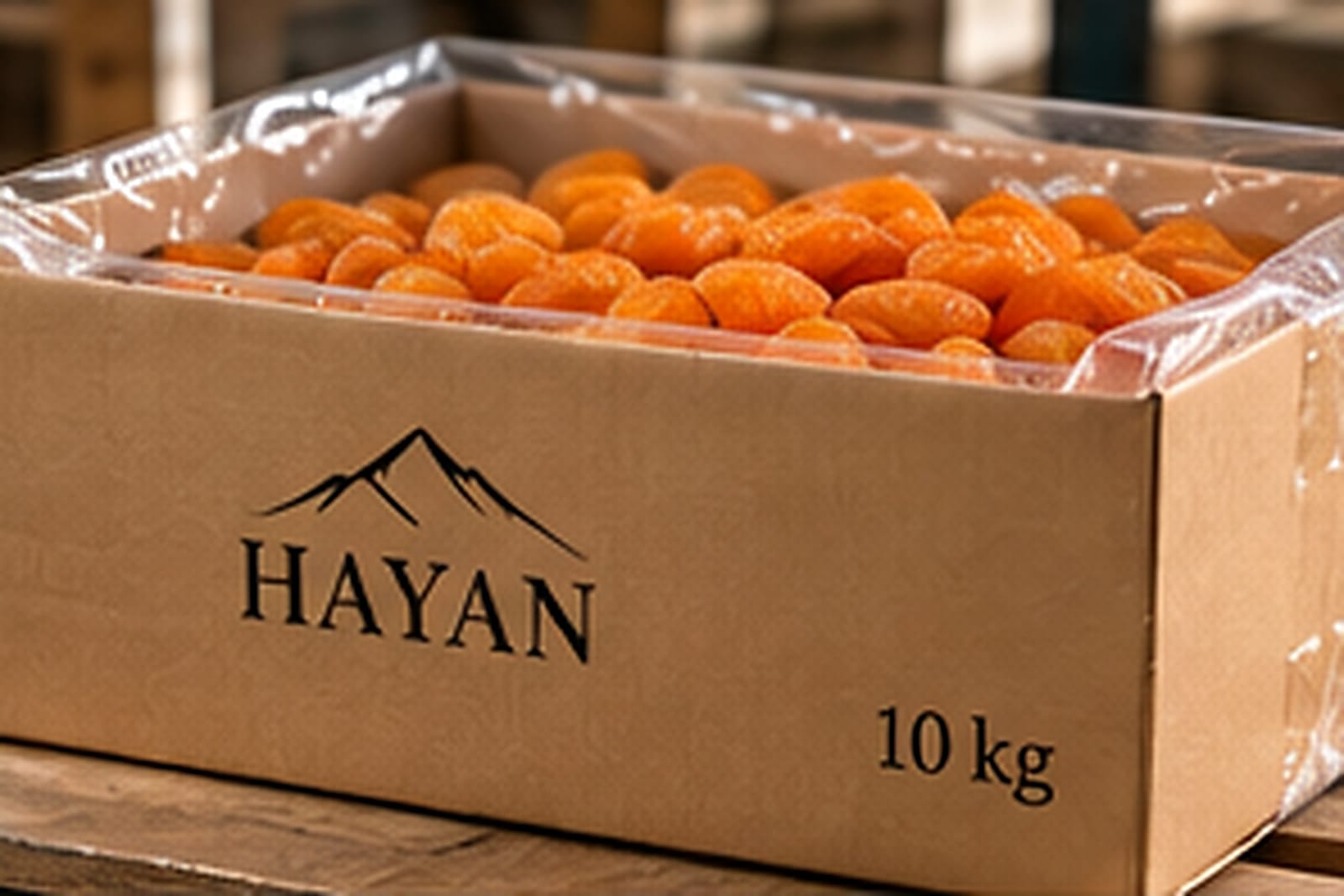 10 kg carton of dried apricots