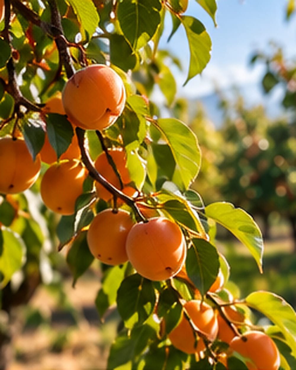 Apricot trees in an Armenian orchard