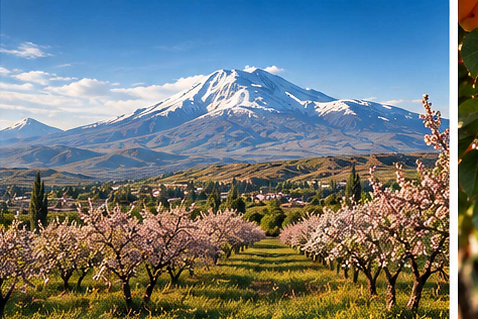 Orchards and rolling hills in Armenia